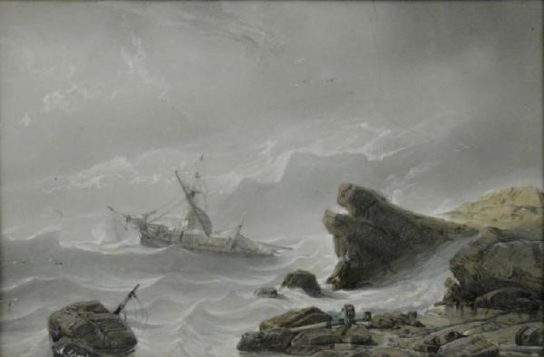 Shipwreck Off The Coast by Andreas Achenbach