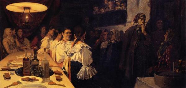 Waiting For The Newlyweds In The Novgorod Province by Andrei Petrovich Riabushkin