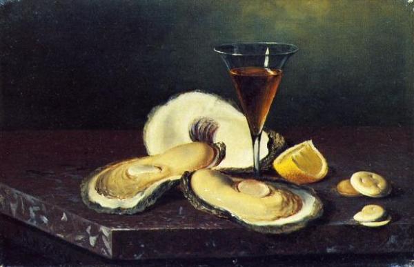 Still Life With Oysters by Andrew J. H. Way Oil Painting Reproductions