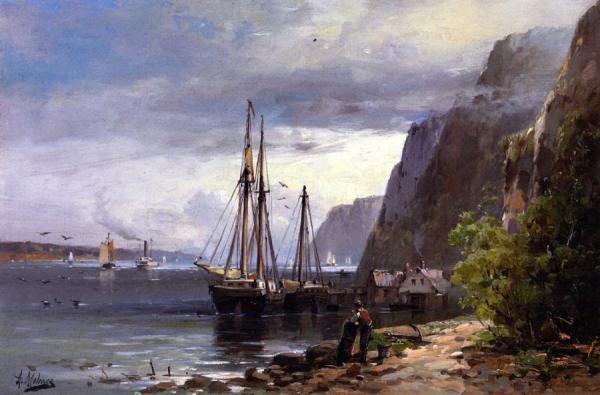 Andrew W. Melrose View Of Palisades On The Hudson