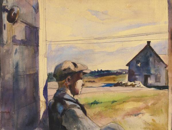 Charlie Ervine In The Doorway by Andrew Wyeth