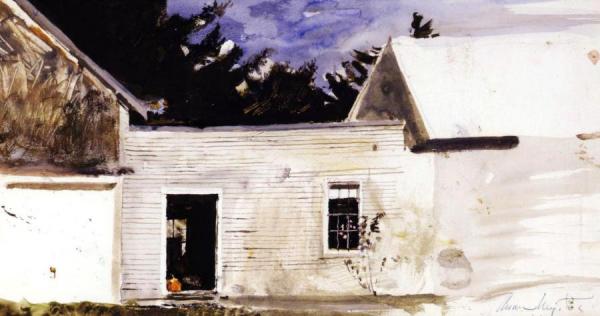 Pumpkin In Doorway by Andrew Wyeth