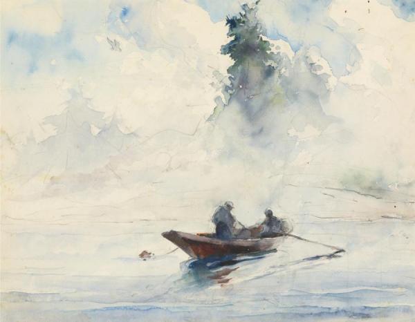 Two Figures In A Dory by Andrew Wyeth