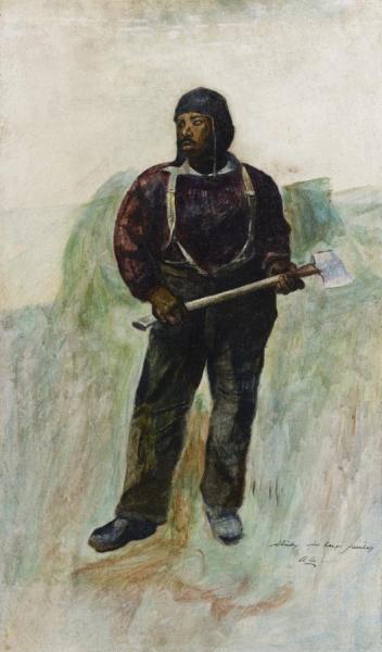 Woodchopper Study by Andrew Wyeth
