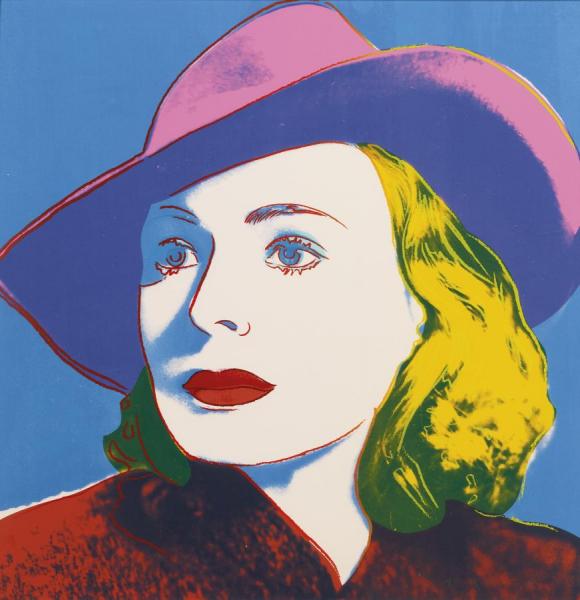 Ingrid Berman - With Hat by Andy Warhol