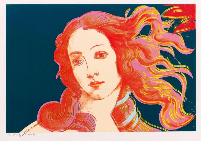 Details Of Renaissance Paintings (sandro Botticelli, Birth Of Venus, 1482) (f. & S. Ii.316) by Andy Warhol