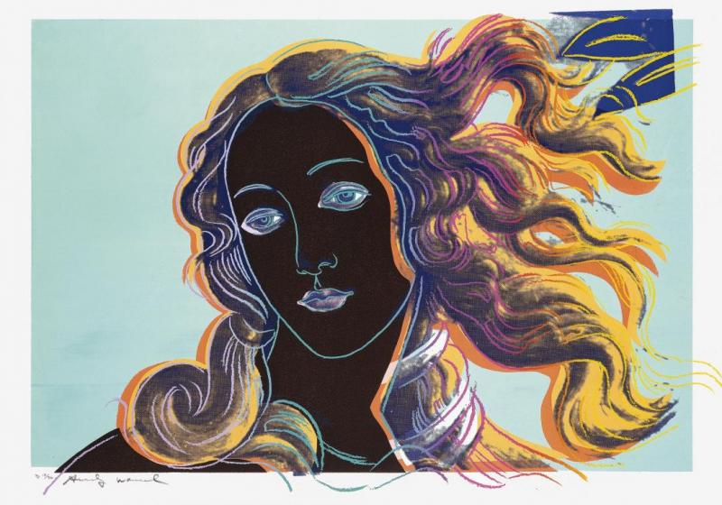 Details Of Renaissance Paintings (sandro Botticelli, Birth Of Venus, 1482) (f. & S. Iib.317) by Andy Warhol