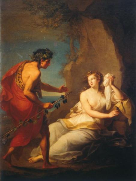 Bacchus Discovering The Sleeping Ariadne On Naxos by Angelica Kauffman