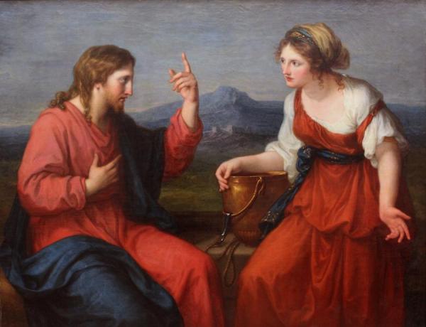 Christ And The Samaritan Woman At The Well by Angelica Kauffman Oil Painting Reproductions