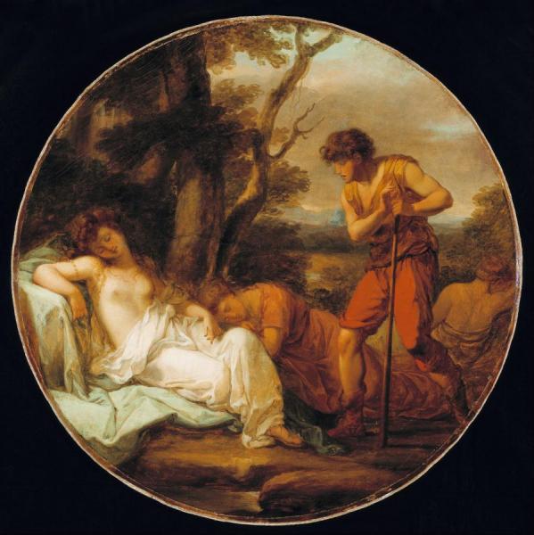 Cymon And Iphigenia by Angelica Kauffman Oil Painting Reproductions