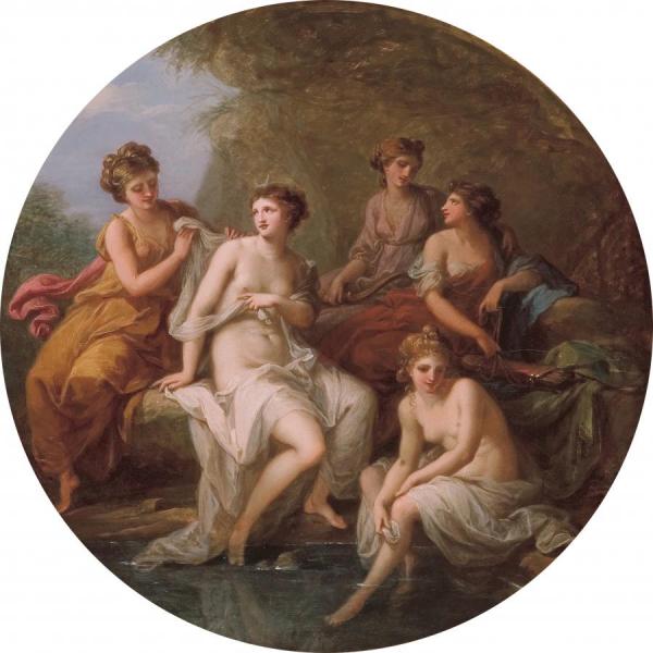 Diana And Her Nymphs Bathing by Angelica Kauffman