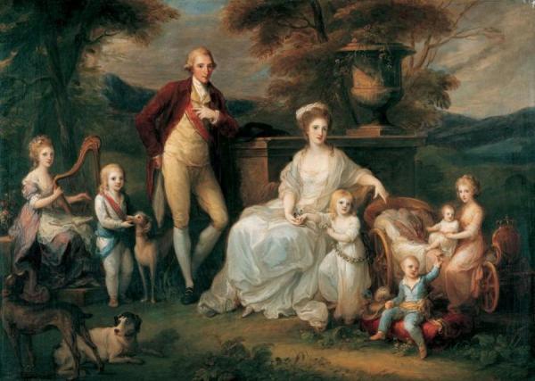Ferdinand Iv, King Of Naples And Both Sicily, And His Family by Angelica Kauffman