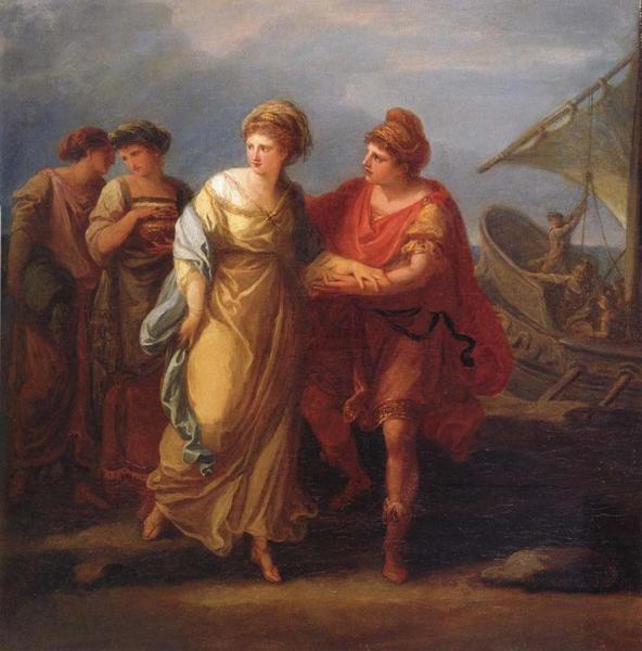 Angelica Kauffman Paris And Helen Escape From The Court Of Menelaus