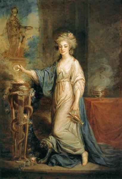 Portrait Of A Woman As A Vestal Virgin by Angelica Kauffman