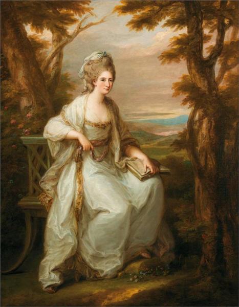 Portrait Of Anne Loudon, Lady Henderson Of Fordall by Angelica Kauffman