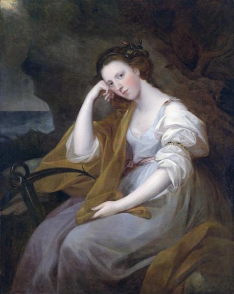 Portrait Of Louisa Leveson-gower As Spes by Angelica Kauffman