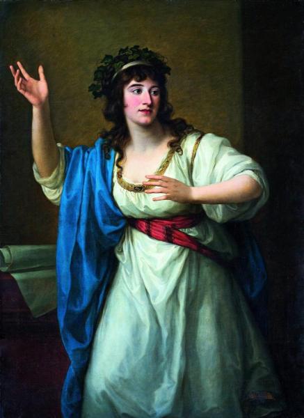 Portrait Of The Impromptu Virtuoso Teresa Bandettini-landucci Of Lucca by Angelica Kauffman