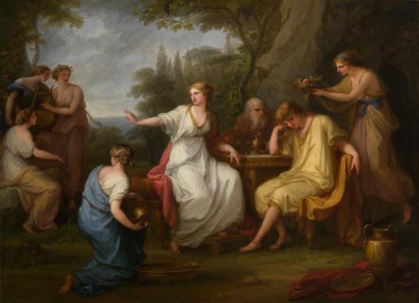 The Sorrow Of Telemachus by Angelica Kauffman Oil Painting Reproductions