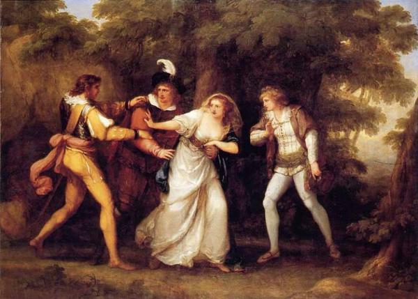 Angelica Kauffman Valentine Rescues Silvia In 'the Two Gentlemen Of Verona'