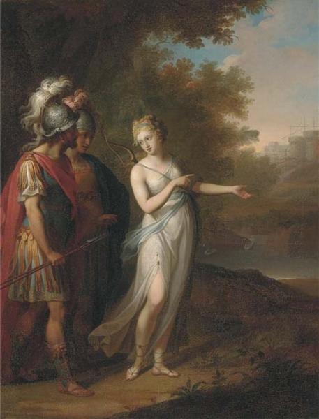 Venus Directing Aeneas And Achates To Carthage by Angelica Kauffman