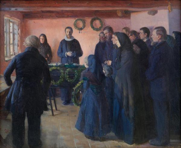 A Funeral by Anna Ancher