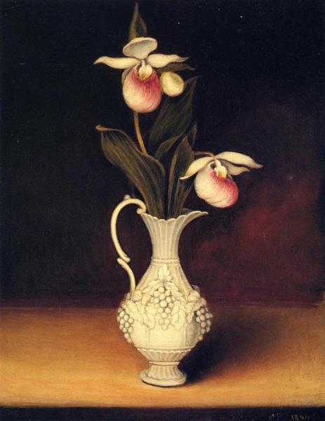 Lady Slippers In A Parian Vase by Anna Claypoole Peale