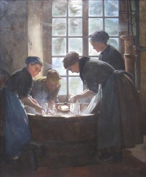 In The Wash-house by Anna Elizabeth Klumpke