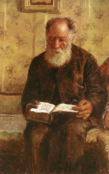 Devout Reading, Clovelly by Anna Mary Richards Brewster