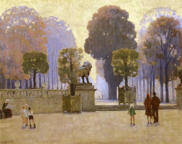 In The Luxembourg Gardens, Paris, France by Anna Mary Richards Brewster