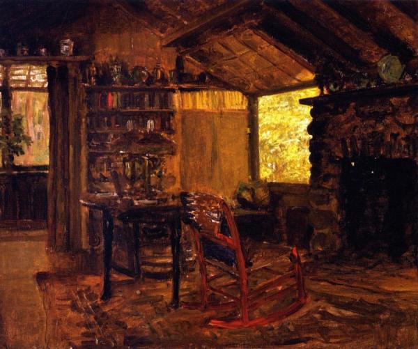 Interior Of Camp At Cedar Swamp Pond, Matunuck by Anna Mary Richards Brewster
