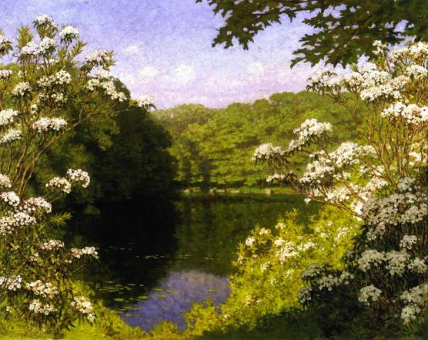 Lily Pond, Matunuck, Rhode Island by Anna Mary Richards Brewster