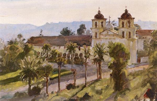 Mission At Santa Barbara by Anna Mary Richards Brewster