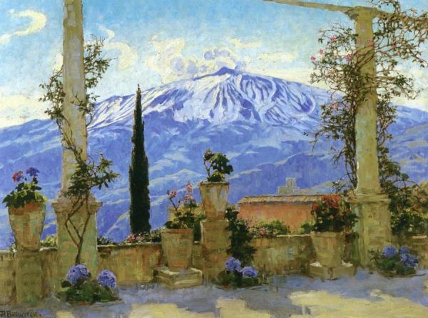 Mr. Etna From Taormina, Sicily by Anna Mary Richards Brewster