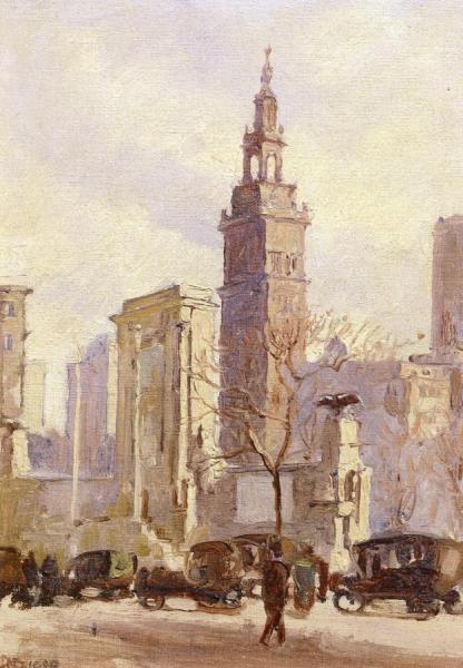 New York City, Madison Square And The Garden Tower by Anna Mary Richards Brewster
