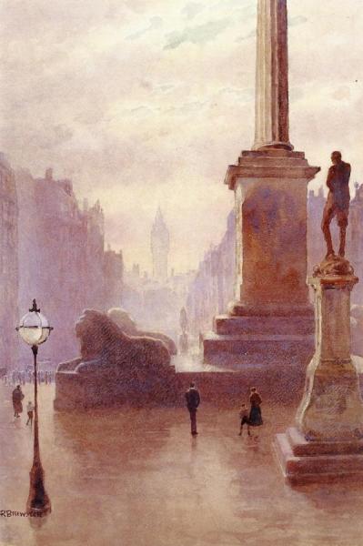 Trafalgar Square , London by Anna Mary Richards Brewster