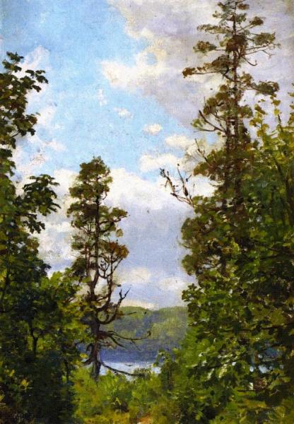 Tree, Cloud And Sky by Anna Mary Richards Brewster