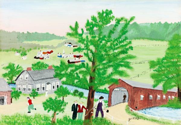 Buskirk Bridge by Anna Mary Robertson Moses