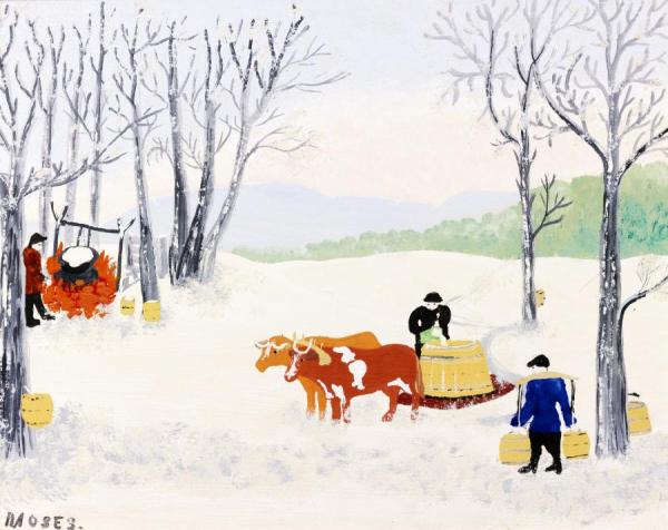 Gathering Sap by Anna Mary Robertson Moses