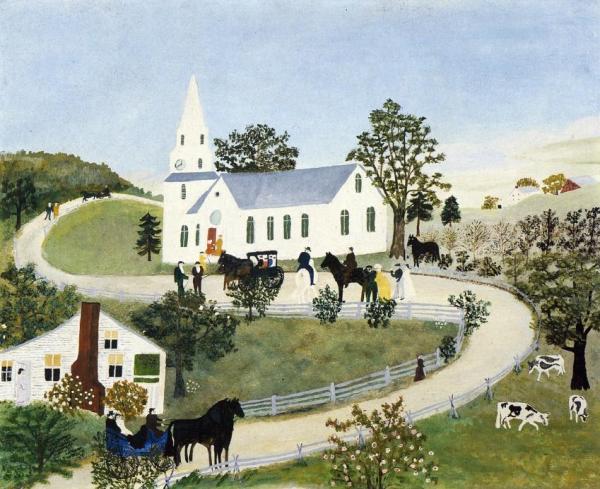 Going To Church by Anna Mary Robertson Moses