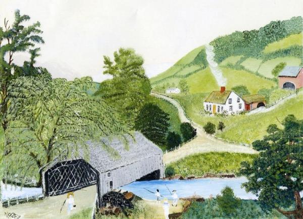 Hills Of New England by Anna Mary Robertson Moses