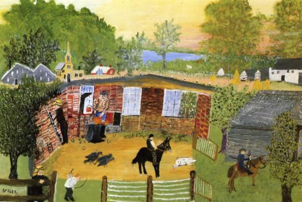 Making Horseshoes by Anna Mary Robertson Moses