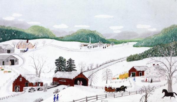 Over The River To Grandma's House by Anna Mary Robertson Moses