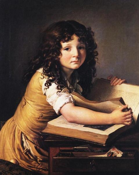 Benoît Agnès Trioson Reading A Book by Anne-louis Girodet De Roussy-trioson