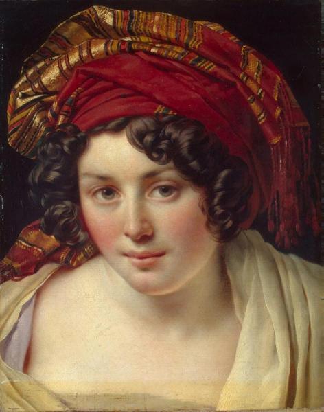 Head Of A Woman In A Turban by Anne-louis Girodet De Roussy-trioson