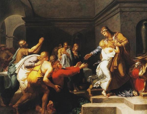 Joseph Recognized By His Brothers by Anne-louis Girodet De Roussy-trioson