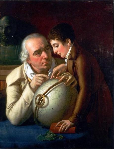 Portrait Of Dr Trioson And His Son by Anne-louis Girodet De Roussy-trioson