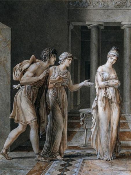 The Meeting Of Orestes And Hermione by Anne-louis Girodet De Roussy-trioson