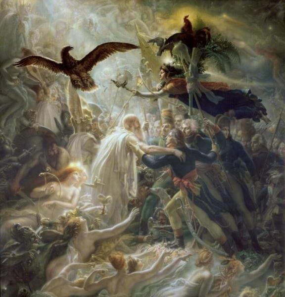 Anne-louis Girodet De Roussy-trioson The Spirits Of French Heroes Welcomed By Ossian Into Odin's Paradise