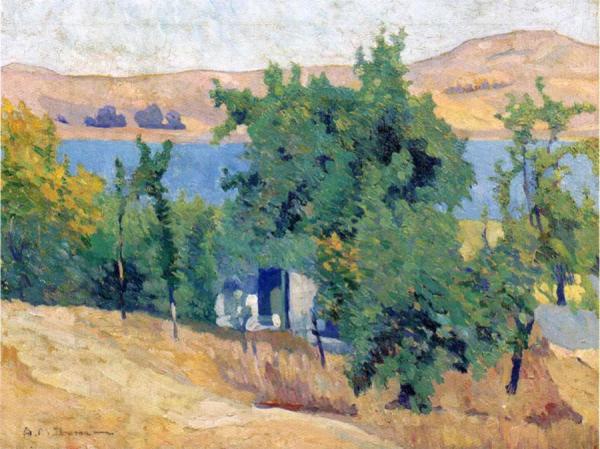 Across Carquinez Straits by Anne Millay Bremer Oil Painting Reproductions