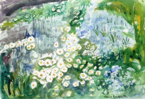 Flowers By A Pool by Anne Redpath Oil Painting Reproductions
